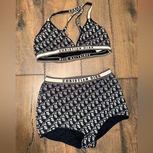 Dior Black and White Bikini Set